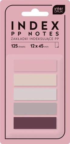 Zakładki indeksujące PP Nude 125szt mix