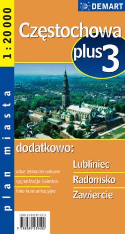 Częstochowa plus 3 1:20 000 Plan miasta demart