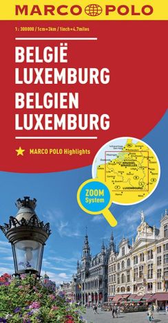 Belgie Luxemburg Marco Polo Highlights 1:300 000 Zoom System