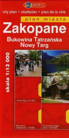 Zakopane plan miasta 1:13000 Bukowina Tatrzańska Nowy Targ/Europilot/br/