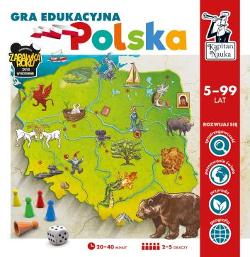 Gra edukacyjna. Polska Wiek 5-99 lat (2-5 graczy)