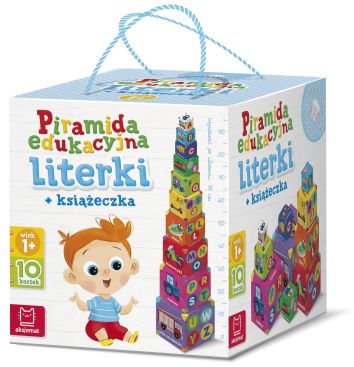 Piramida edukacyjna. Literki + książeczka (od 1 roku życia)