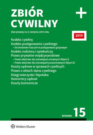 Zbiór cywilny PLUS (wyd.15/2019) Stan prawny na 21 sierpnia 2019