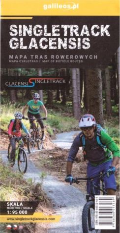 Mapa tras rowerowych. Singletrack Glacensis 1:95 000