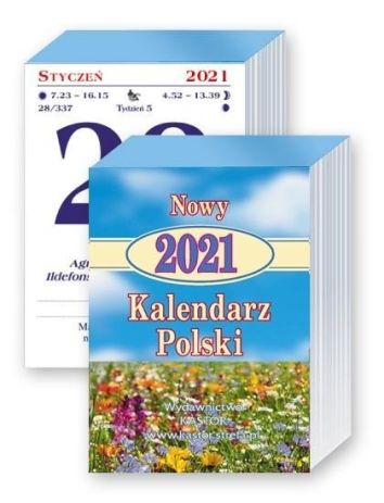 Kalendarz Nowy Polski 2021 Zdzierak KASTOR