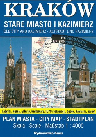 Plan miasta. Kraków, Stare Miasto i Kazimierz (wyd.12). Plan foliowany