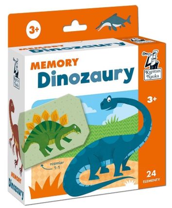 Gra Memory. Dinozaury Kapitan Nauka 3+