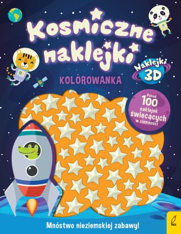 Kosmiczne naklejki. Kolorowanka