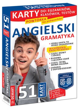 Język angielski. Gramatyka. Karty edukacyjne