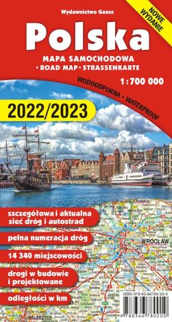 Polska. Mapa 1:700 000 wyd. foliowane (wyd. 5)