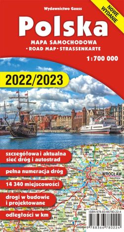 Mapa Polska 1:700 000 (wyd. 2022)