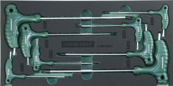 H10MT08KV Zestaw kluczy kątowych TORX 8 szt. we wkładce EVA Jonnesway