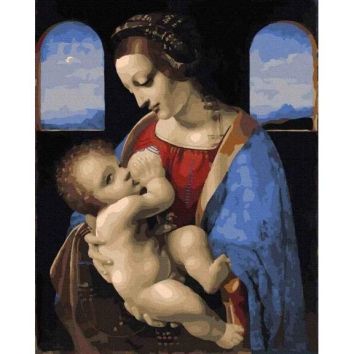 Malowanie po numerach Madonna Litta (40 x 50 cm)