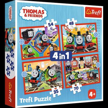 Puzzle 4 w 1 Odjazdowy Tomek 34619, Trefl