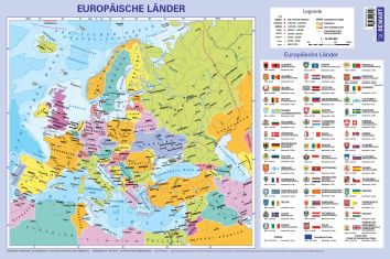 Podkładka na biurko Mapa Europy polityczna wer. niemiecka