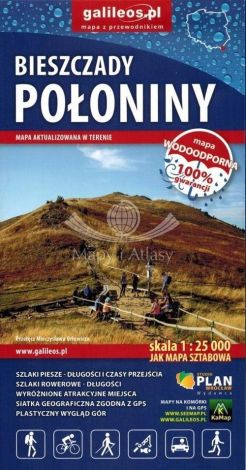 Bieszczady - Połoniny - 1 : 25 000 - syntetyk 2023