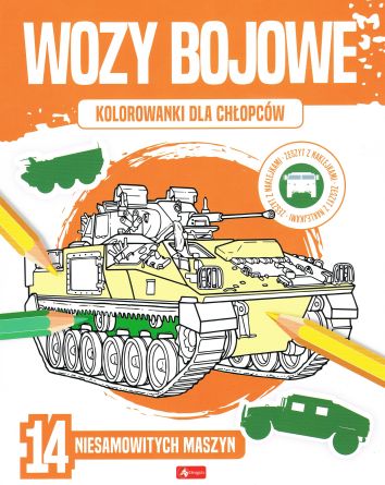 Wozy bojowe. Kolorowanki dla chłopców