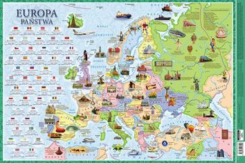 Podkładka 3W Mapa Europa państwa