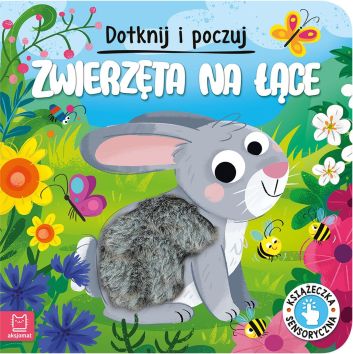 Dotknij i poczuj. Zwierzęta na łące. Książeczka sensoryczna