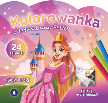 Kolorowanka z tatuażami FLUO Księżniczki