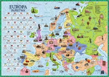 Mappuzzle Junior - Europa mapa polityczna - plakat