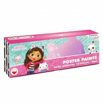 Farby plakatowe 20ml Koci Domek Gabi 12 kolorów