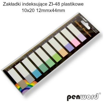 Zakładki indeksujące 12x44mm 10x20szt plastikowe