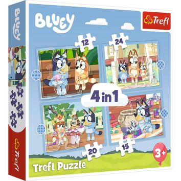 Puzzle 4 w 1 Bluey i jego świat 34637, Trefl