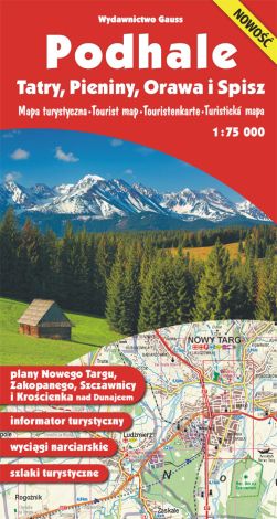 Podhale, Tatry, Pieniny, Orawa i Spisz Mapa turystyczna 1:75 000