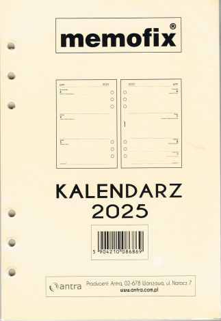 Wkład kalendarzowy 2025 A5 MEM/A5/TDW