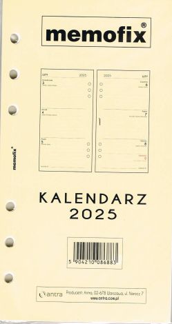 Wkład kalendarzowy 2025 B6 MEM/ST/TDW