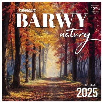 Kalendarz 2025 33x33cm ścienny Barwy natury