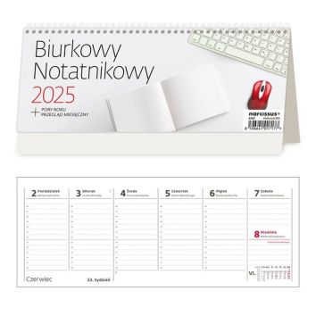 Kalendarz 2025 biurkowy Notatnikowy HELMA