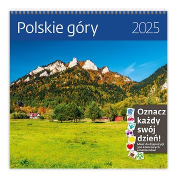 Kalendarz 2025 ścienny 30x30cm Polskie Góry HELMA