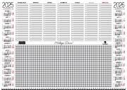 Kalendarz 2025/2026 A2 biurkowy Biuwar z listwą