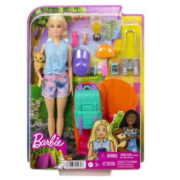 Barbie Malibu na kempingu lalka+akcesoria