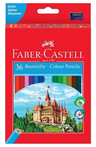 Kredki Zamek 36 kolorów FABER CASTELL