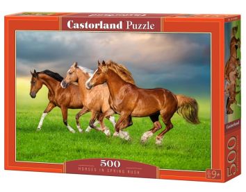 Puzzle 500 Horses in Spring Rush