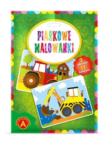 Piaskowe malowanki - Koparka i Traktor ALEX