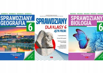 Sprawdziany dla klasy 6 Zestaw 3w1 Polski Geografia Biologia