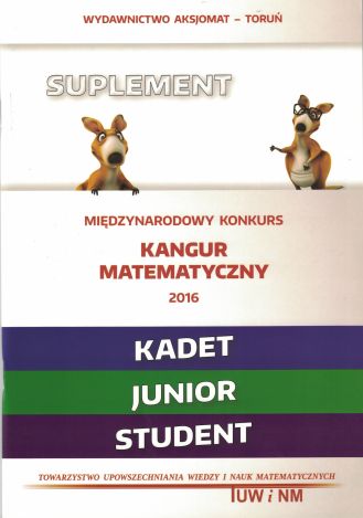 Kangur7 Matematyka z w. kangurem 2016 (Kadet/Junior/Student)