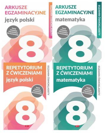 Pakiet 8-klasisty Arkusze i Repetytorium Polski Matematyka