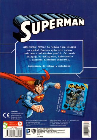 Superman. Naklejkowe puzzle